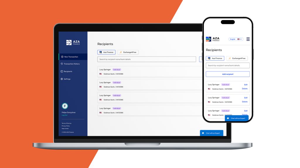 AZA Finance B2B Web Platform for Global Payments_1